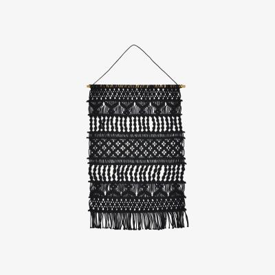 Dunelm Black Macrame Wall Hanging 50cm x 90cm Black