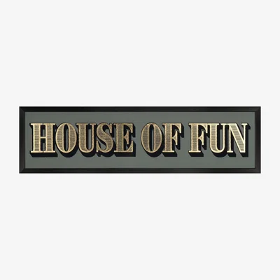 Dunelm House of Fun Framed Print