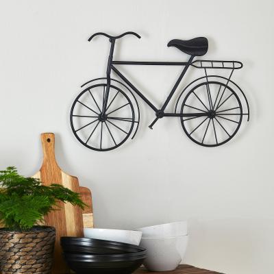 Dunelm Metal Bike Wall Art Black