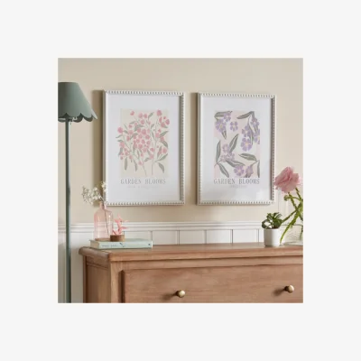 Dunelm Set of 2 Garden Blooms Framed Prints MultiColoured
