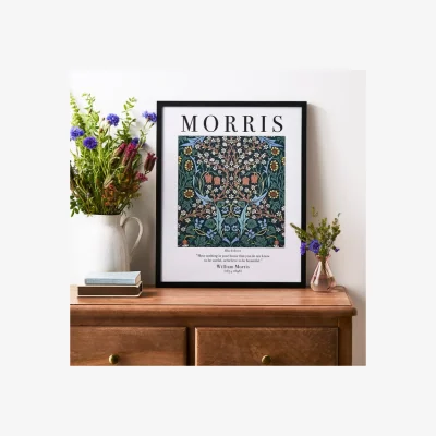 Dunelm Blackhorn By William Morris Framed Print, 42x52cm Black