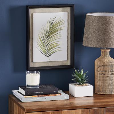 Dunelm Palm Leaf Framed Print Green