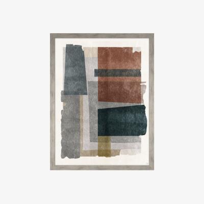 Dunelm Skimming Shapes Framed Print