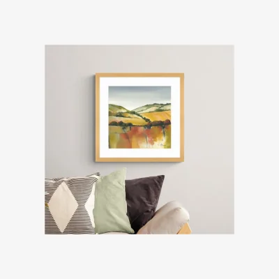 Dunelm Greener Pastures I Framed Print MultiColoured