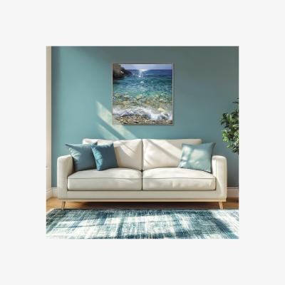 Dunelm Cedar & Sage Crystal Waters Framed Canvas