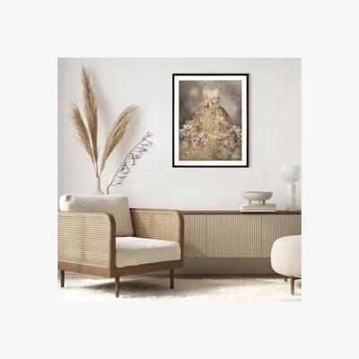 Dunelm Cedar & Sage Tres Chic Framed Print Gold