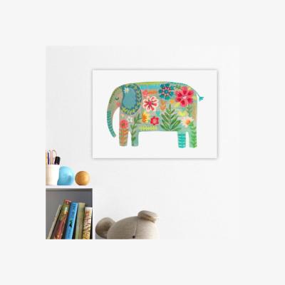 Dunelm East End Prints Floral Elephant by Darcie Olley Print