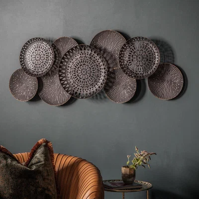 Dunelm Hardling Metal Wall Art 54 x 134cm Black