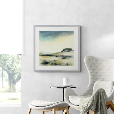 Dunelm Spring Meadow by Elizabeth Baldin Framed Print Green