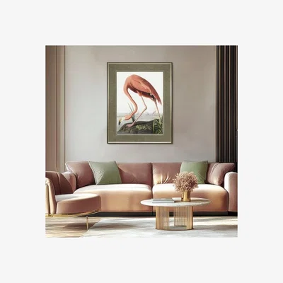 Dunelm Cedar & Sage Vintage Flamingo Framed Print