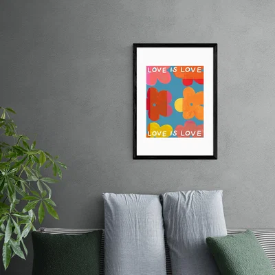 Dunelm East End Prints Love is Love III Framed Print MultiColoured