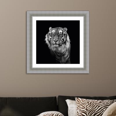 Dunelm The Art Group Into The Dark III Framed Print Black and white