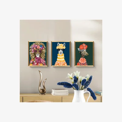 Dunelm Set of 3 Fashionista Framed Prints