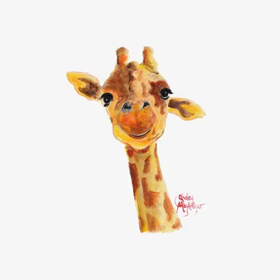 Dunelm Shirley MacArthur Tommy Giraffe Canvas Brown