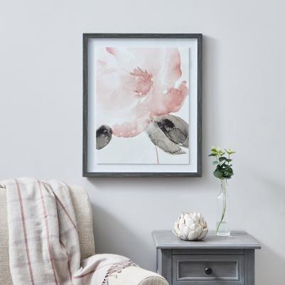 Dunelm Pink Floral Framed Print MultiColoured