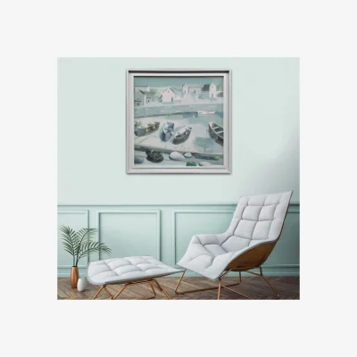 Dunelm Pebble by Claire Henley Framed Canvas