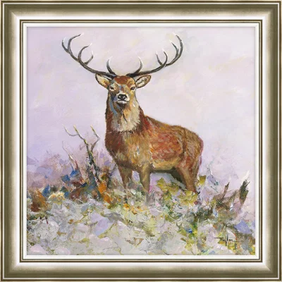 Dunelm Dorma Majestic Stag Framed Print Brown/Grey
