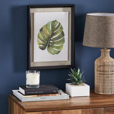 Dunelm Monstera Leaf Framed Print Green