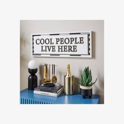 Dunelm Cool People Live Here Framed Wall Art