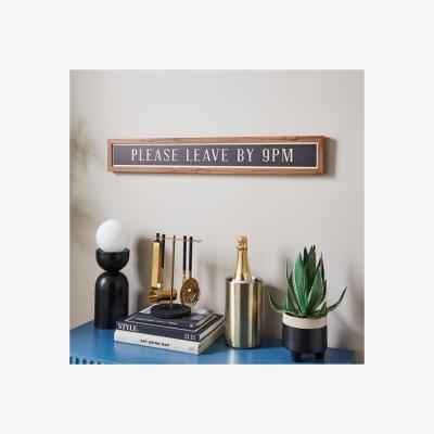 Dunelm Please Leave By 9pm Framed Wall Art