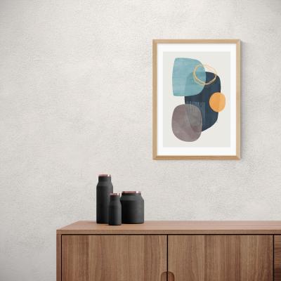 Dunelm East End Prints Cyra Print Blue