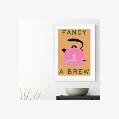 Dunelm East End Prints Fancy a Brew by Emmy Lupin Studio Print