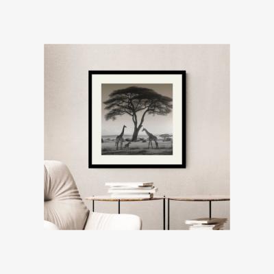 Dunelm Artko Serengeti Safari Graceful Giraffes Framed Print