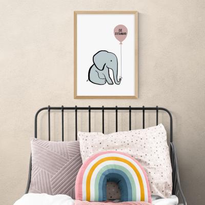 Dunelm East End Prints Be Strong Elephant Print Blue