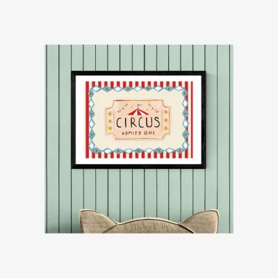 Dunelm East End Prints Circus Ticket Print