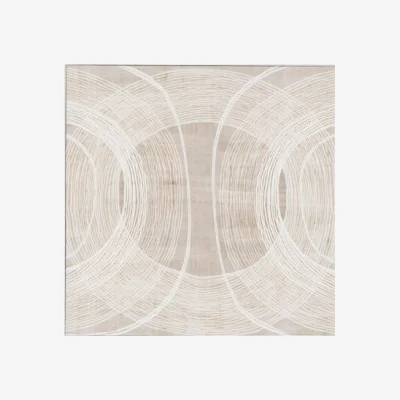 Dunelm Cedar and Sage Circular Form Framed Canvas