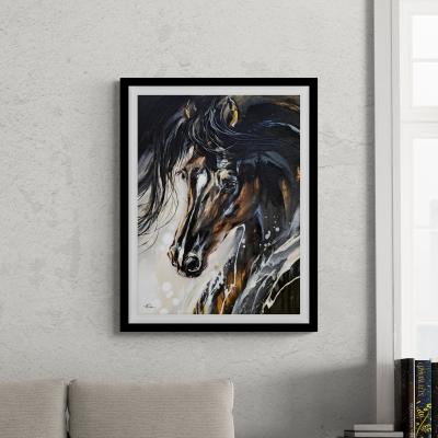 Dunelm Black Beauty by Anna Cher Framed Print Black/White
