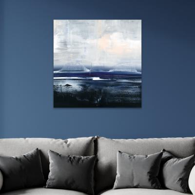 Dunelm The Art Group Volcanic Coast Canvas Blue