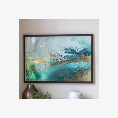 Dunelm Cedar & Sage Lagoon Framed Canvas