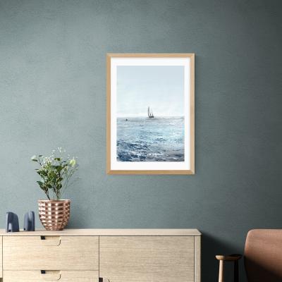 Dunelm East End Prints Sunlight Bay Print Blue