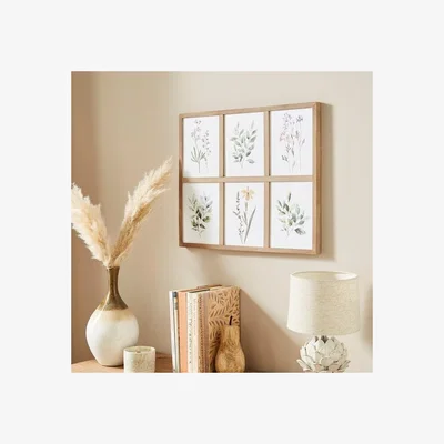 Dunelm Tiled Flowers Framed Print