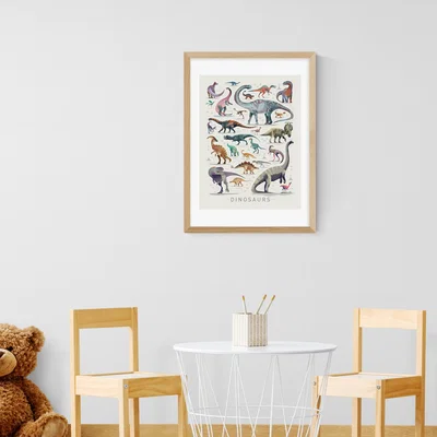 Dunelm East End Prints Dinosaurs Print White