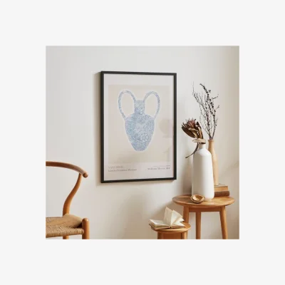 Dunelm Vase Series No. 03 by William Morris Framed Print Black