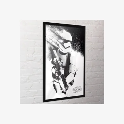 Dunelm Star Wars Episode VII Stormtrooper Paint Framed Poster Print
