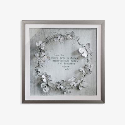Dunelm Memories Diamante Framed Wall Art Silver