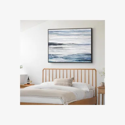 Dunelm Cedar & Sage Tidalscape Framed Canvas