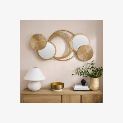 Dunelm Circular Abstract Mirrored Wall Art