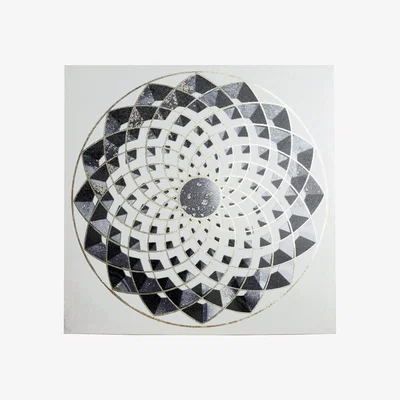 Dunelm Medallion Spiro Canvas Blue/White