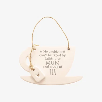 Dunelm Mum Cup Shaped Hanging Plaque