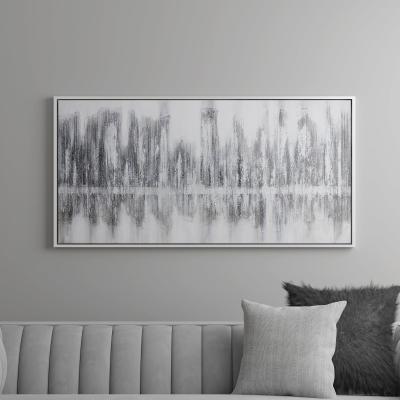 Dunelm Silver Extra Large Sparkle Boxed Canvas Silver