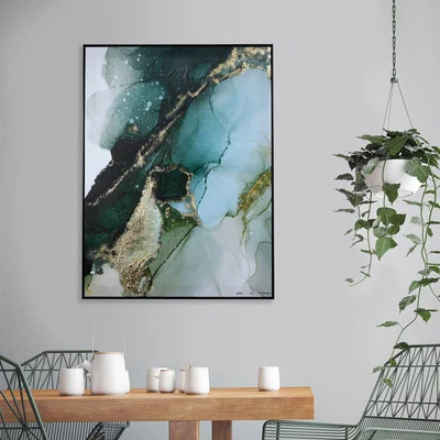 Dunelm The Art Group Premium Edit Envy Framed Canvas Blue