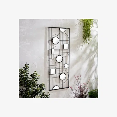 Dunelm Elements Indoor Outdoor Wall Art Panel Black