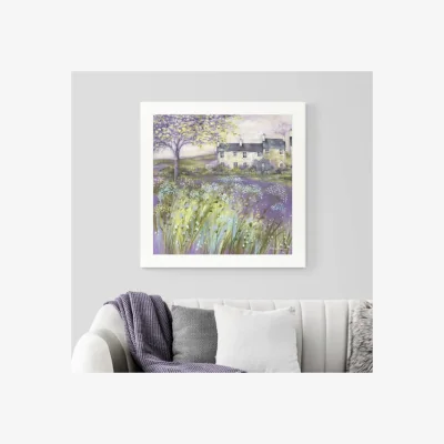 Dunelm Back Of The Cottages Framed Print Green