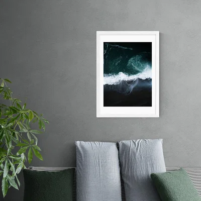 Dunelm East End Prints Dark Earth Print Blue