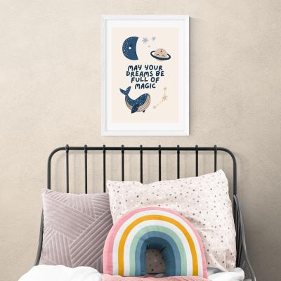 Dunelm East End Prints May Your Dreams Be Full Of Magic Print Blue