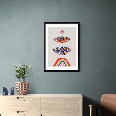 Dunelm East End Prints Moth Print MultiColoured
